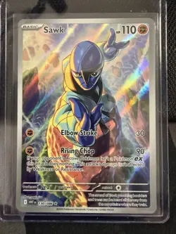 Sawk White Flare Holo Pendant 130/086 SV Near mint Pokemon - Image 1