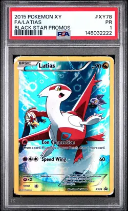 2015 POKEMON XY BLACK STAR PROMOS #XY78 FULL ART/LATIAS PSA 1 - Image 1