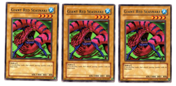 3X Yugioh Giant Red Seasnake TP4-007 Rare Tournament Pack 4 Lot - Image 1