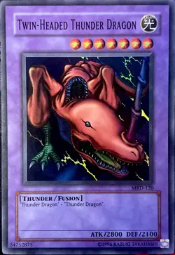Twin-Headed Thunder Dragon MRD-120 Unlimited Super Rare LP - Image 1