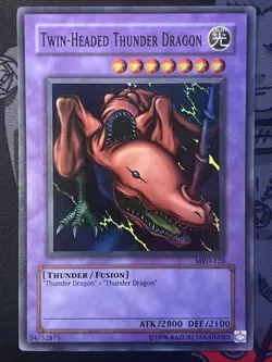 Twin-Headed Thunder Dragon MRD-120 Unlimited Super Rare LP - Image 2