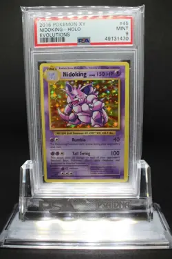 2016 Pokemon XY Evolutions 45/108 Nidoking Holo PSA 9 Mint - Image 1