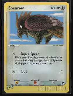 Reverse Holo E-Reader Spearow 81/100 Sandstorm Aya Kusube Pokemon TCG Card - Image 1