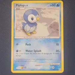 Piplup 93/130 - Diamond & Pearl Base - Common Pokemon Card - LP - Image 1