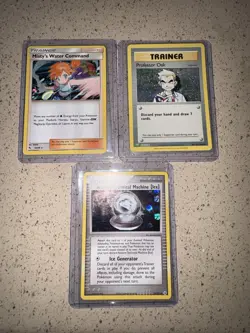Pokemon TCG 3 Card Lot Holo Trainer Misty Professor Oak Ancient TM [Ice] - Image 2