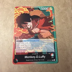 One Piece TCG- Monkey. D. Luffy LEADER card - OP13-001 -Carrying On His Will - Image 1