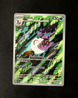 Pokemon Card TCG - Arbok 176/162 - Temporal Forces - Illustration Rare - NM ⭐ - Image 1