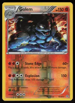 Reverse Holo Golem 45/83 Generations Hasuno Art Pokemon TCG Card - Image 1