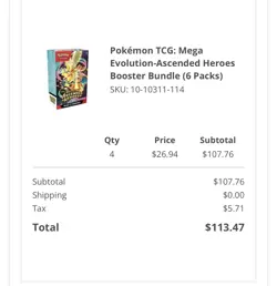 Pokemon TCG Mega Evolution Ascended Heroes Booster Bundle x4 | PRESALE - Image 1