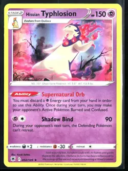 2022 Sword & Shield - Astral Radiance Hisuian Typhlosion #52 Holo Rare Pokemon - Image 1