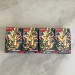 Pokemon TCG Ascended Hero’s Booster Bundle X4 Factory Sealed - Image 1