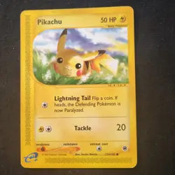Pokemon Pikachu 124/165 Expedition Base Set 50 HP Basic 2002 - Image 1