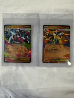 Mega Charizard X Ex 029 & Mega Charizard Y Ex 030 Black Star Promo Pokemon - Image 1