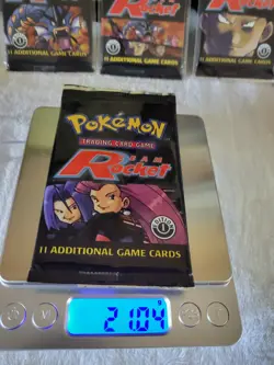 HEAVY 21.04gr 1st Edition Wizards of the Coast Pokemon Team Rocket Booster Pack - Image 1