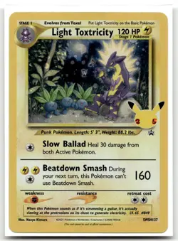 Holo Light Toxtricity SWSH137 Promo Sword & Shield Promo Pokemon NM - Image 1
