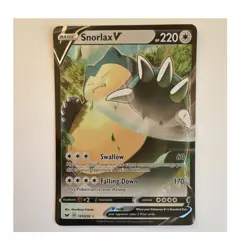 Pokemon Snorlax V 141/202 Swsh01 Sword & Shield Ultra Rare Holo 220 HP 170 Atta… - Image 1