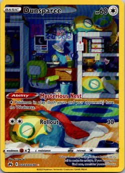 Dunsparce GG23/GG70 Holo Crown Zenith Galarian Gallery Pokemon NM - Image 1