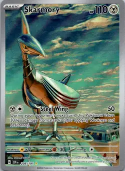 Skarmory 209/191 Illustration Rare Surging Sparks Pokemon Near Mint - Image 1