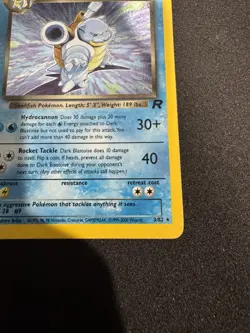 Pokemon Dark Blastoise Team Rocket Holo Rare 3/82 70 HP English 2000 WOTC - Image 5