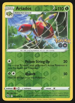 Pokemon GO Ariados #007/078 Reverse Holo Pokemon Card - Image 1