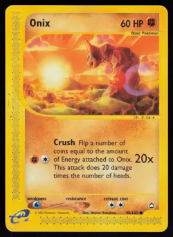 E-Reader Onix 098/147 Aquapolis Hajime Kusajima Pokemon TCG Card - Image 1