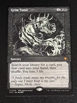 MTG Foundations Special Guest Grim Tutor Showcase 0076 NM Mythic - Image 1
