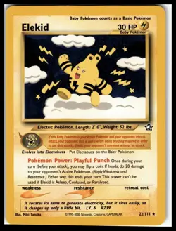 Elekid Neo Genesis 22/111 Pokemon Rare Vintage HTF LP - Image 1