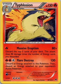 Pokemon TCG Typhlosion 20/162 BREAKthrough Holo NM - Image 1