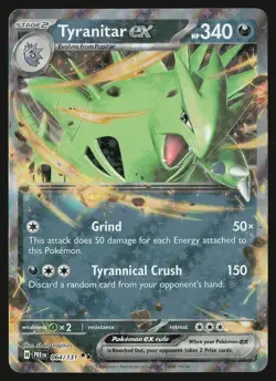 SV: Prismatic Evolutions Tyranitar ex #064/131 Pokemon Card - Image 1