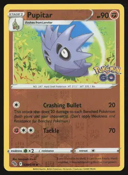 Pokemon GO Pupitar #038/078 Reverse Holo Pokemon Card - Image 1