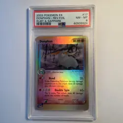 Donphan 17/109 Reverse Holo E-series Pokemon EX Ruby & Sapphire PSA 8 - Image 1
