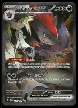 N's Zoroark ex 185/159 Special Illustration Rare Journey Together Pokemon NM - Image 1