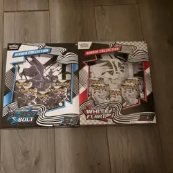 Pokemon Scarlet & Violet Black Bolt and White Flare Binder Collection x2 SEALED - Image 1