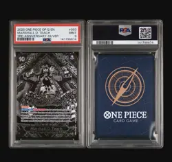 One Piece Marshall D. Teach OP12 2025 3rd Anniversary Silver Special #093 PSA 9 - Image 3