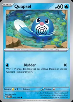 Pokemon Karten 151 Quapsel 060/165 Deutsch - Image 1