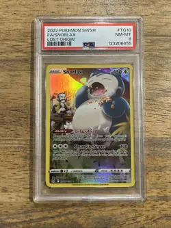 GRADED PSA 8 2022 Pokemon SWSH FA/SNORLAX Lost Origin #TG10 - Image 1