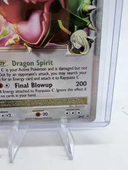 Rayquaza C LV.X DP47 Diamond & Pearl Black Star Promo Holo Pokemon Card DMG - Image 4