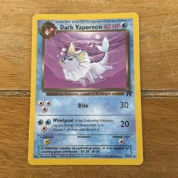 Pokemon Dark Vaporeon TCG Card 45/82 Team Rocket Series Non-Holo - Image 1