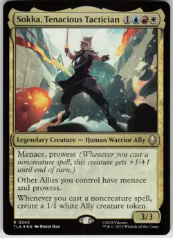 MTG Sokka Tenacious Tactician Foil NM Avatar: The Last Airbender Magic 242 - Image 1