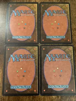 Magic The Gathering MTG Beta Fireball LEB Auto Mark Tedin X 4 x4 - Image 2