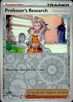 Professor's Research 155/159 Common Journey Together Pokemon Reverse Holo NM - Image 1