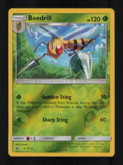 REVERSE HOLO BEEDRILL RARE 3/111 NM POKEMON - Image 1