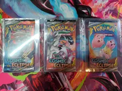 🔥Pokemon TCG Sealed 2019 Sun & Moon Cosmic Eclipse Booster Pack X3 820650805899 - Image 1