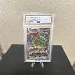 Pokemon TCG Rayquaza VMAX Ultra Rare Holo 320 HP Evolving Skies PSA 10 111/203 - Image 1