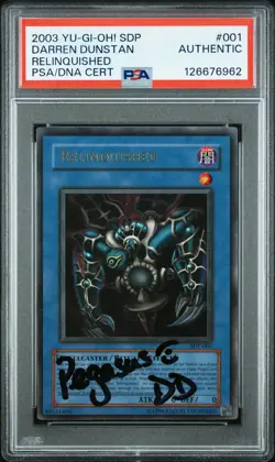 2003 YU-GI-OH! STARTER DECK: PEGASUS RELINQUISHED PSA AUTHENTIC AUTO AUTHENTIC - Image 1