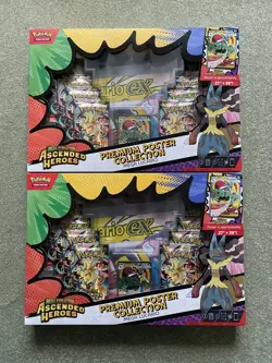 x2 Pokemon Ascended Heroes Mega Lucario Premium Poster Collection New & Sealed - Image 1