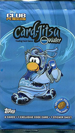 1x Disney Topps Club Penguin Card Jitsu Water Sealed Booster Pack Packet Rare - Image 1