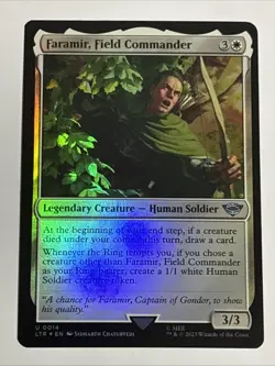 MTG Lord of the Rings Faramir, Field Commander Foil 0014 NM - Image 1