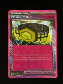 Pokemon Maximum Belt 154/162 SV05: Temporal Forces Holo (NM) - Image 1