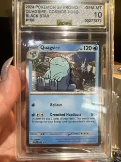 2024 POKEMON SVP EN-SV BLACK STAR PROMO #156 QUAGSIRE AGS 10 - Image 1